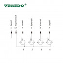 Распределительная коробка VELLEDQ M8-A3-4K3-M12