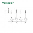 Распределительная коробка VELLEDQ M8-A3-4K3-3.0PVC/GY