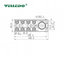 Распределительная коробка VELLEDQ M8-A3-8K3N-M23